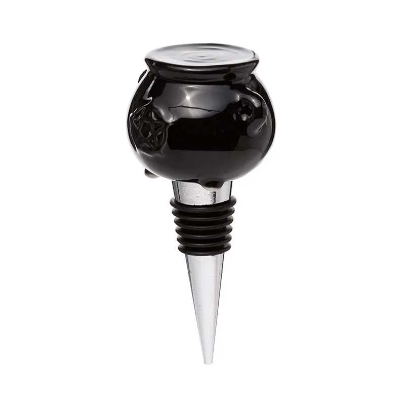 Novelty Ceramic Bottle Stopper - Cauldron
