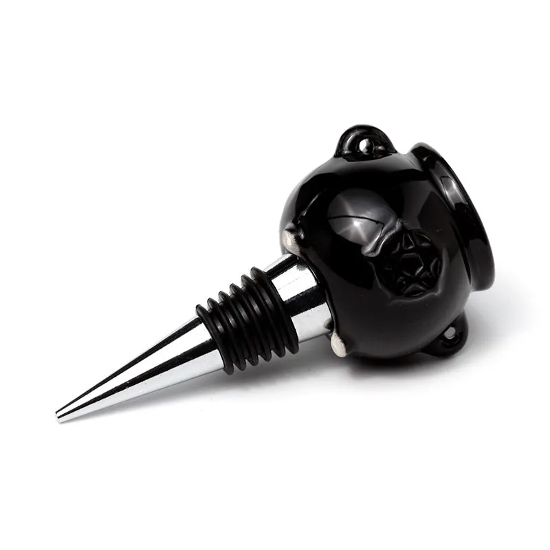 Novelty Ceramic Bottle Stopper - Cauldron