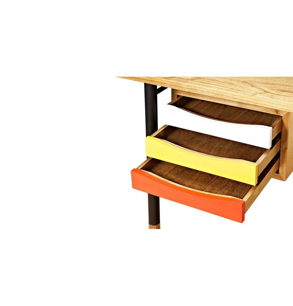 Nyhavn Desk - Ash/Yellow/Red - Reproduction