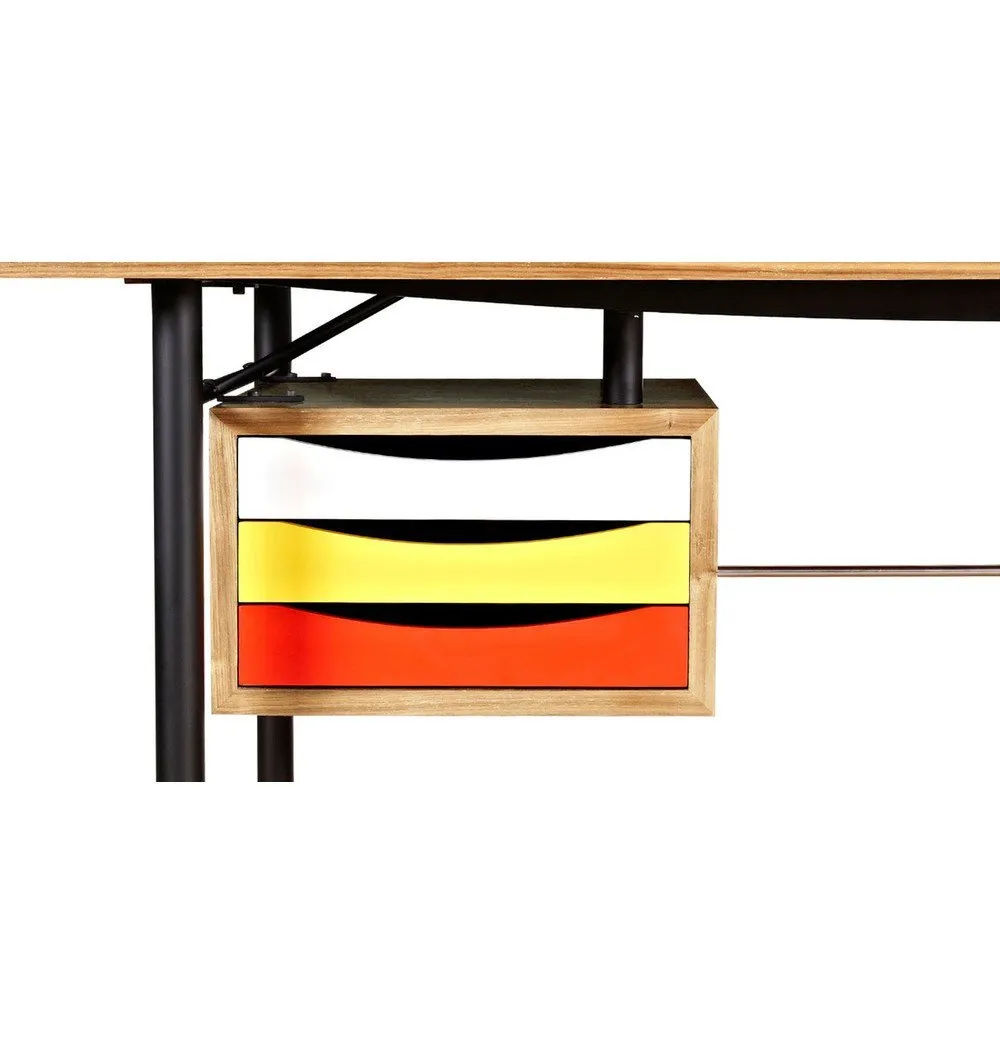 Nyhavn Desk - Ash/Yellow/Red - Reproduction
