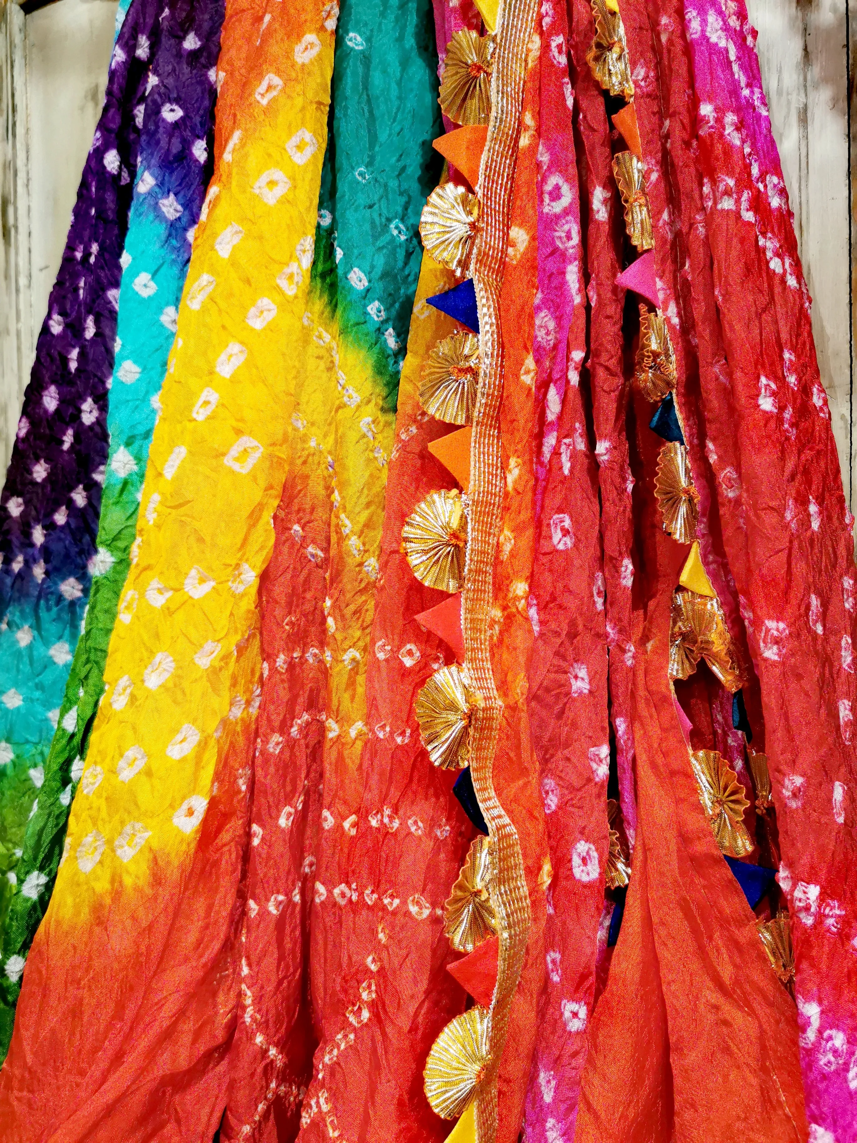 Ombre tie dye kitsch shawl