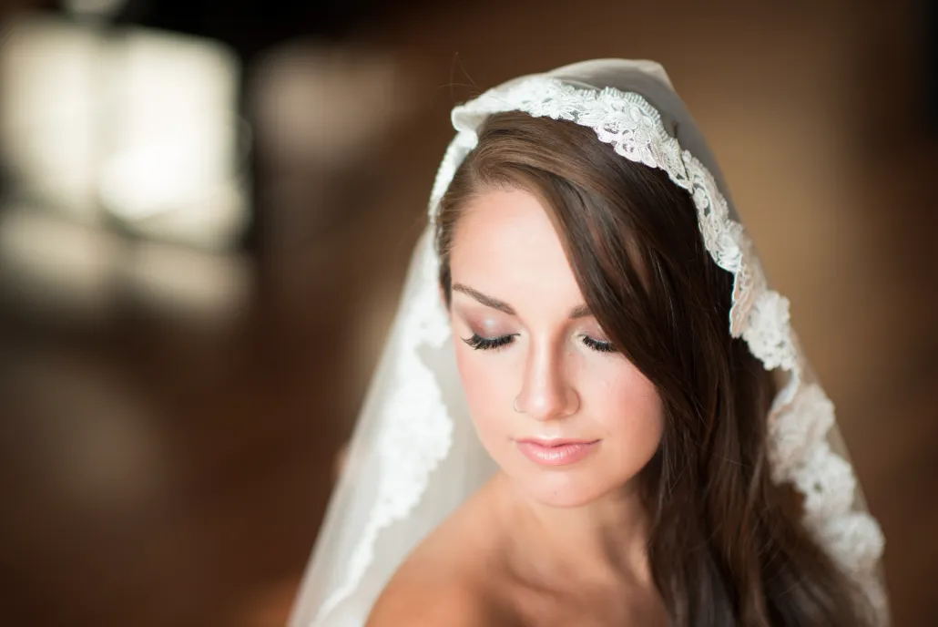 One-tier Cathedral Veil With Scalloped Lace Trims (#PB196)
