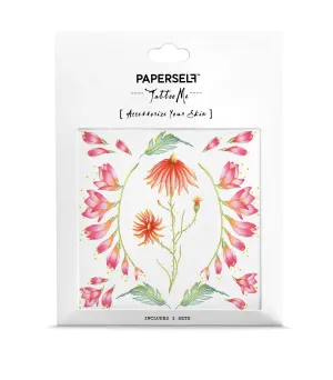Orange Flowers Temporary Tattoo