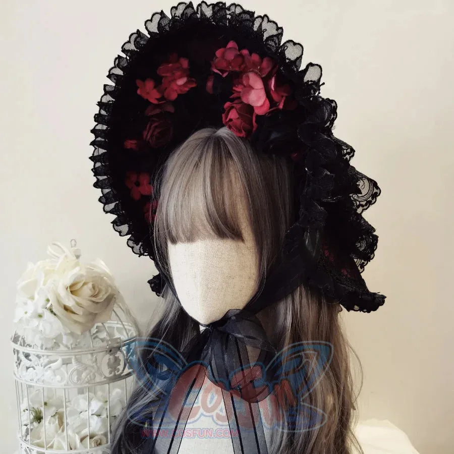 Original Gorgeous Lolita Wide Brim Lace Hat S22672