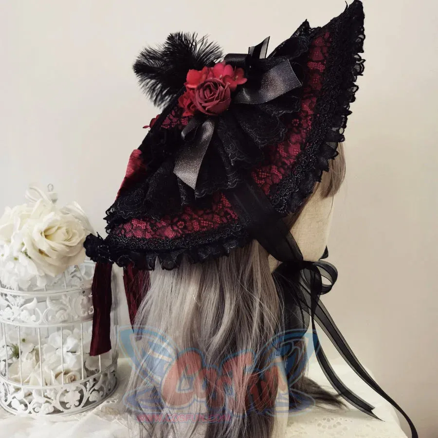 Original Gorgeous Lolita Wide Brim Lace Hat S22672