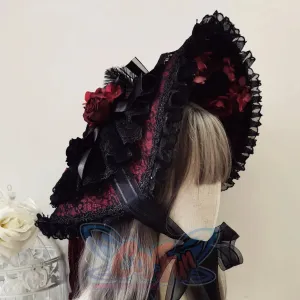 Original Gorgeous Lolita Wide Brim Lace Hat S22672