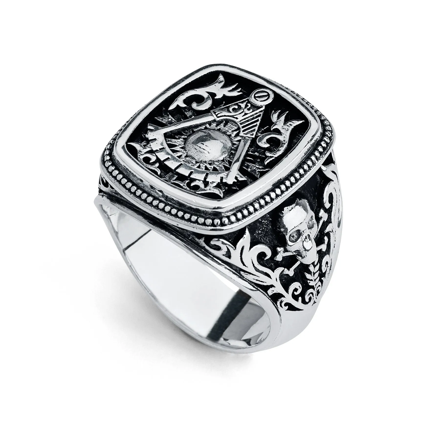 Past Master Ring, Gothic Cushion Design (L)