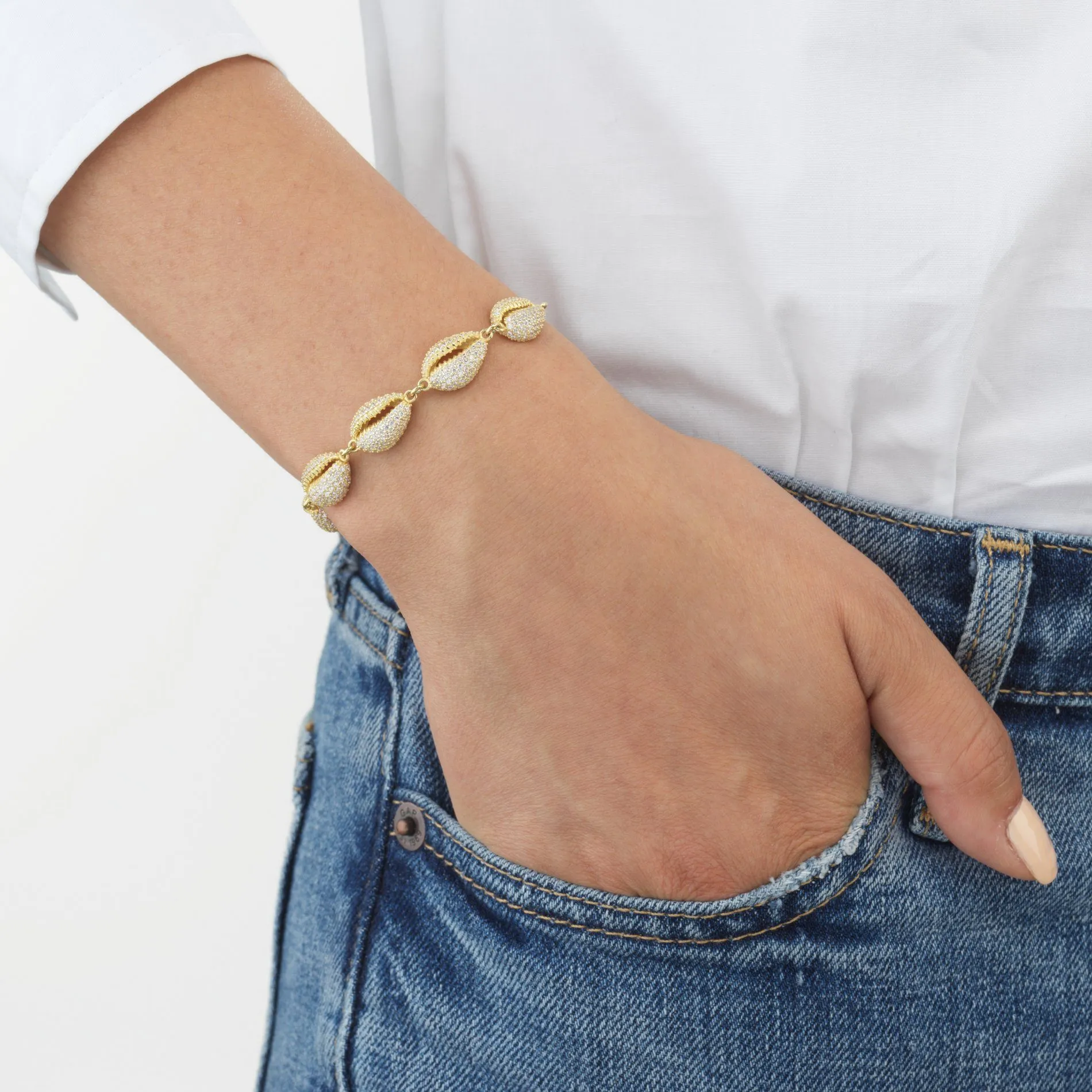 Pavé Shell Bracelet