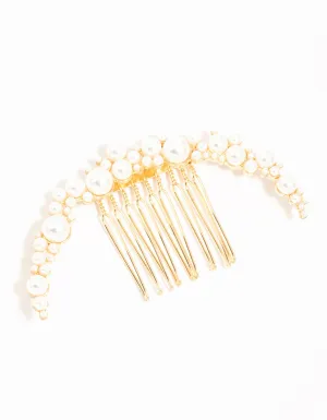 Pearl Cluster U Shape Hair Comb