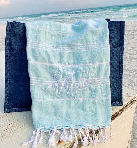 Personalized Turkish Beach Towel