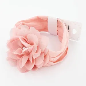 Pink Headwraps Pearl Flower Rhinestone