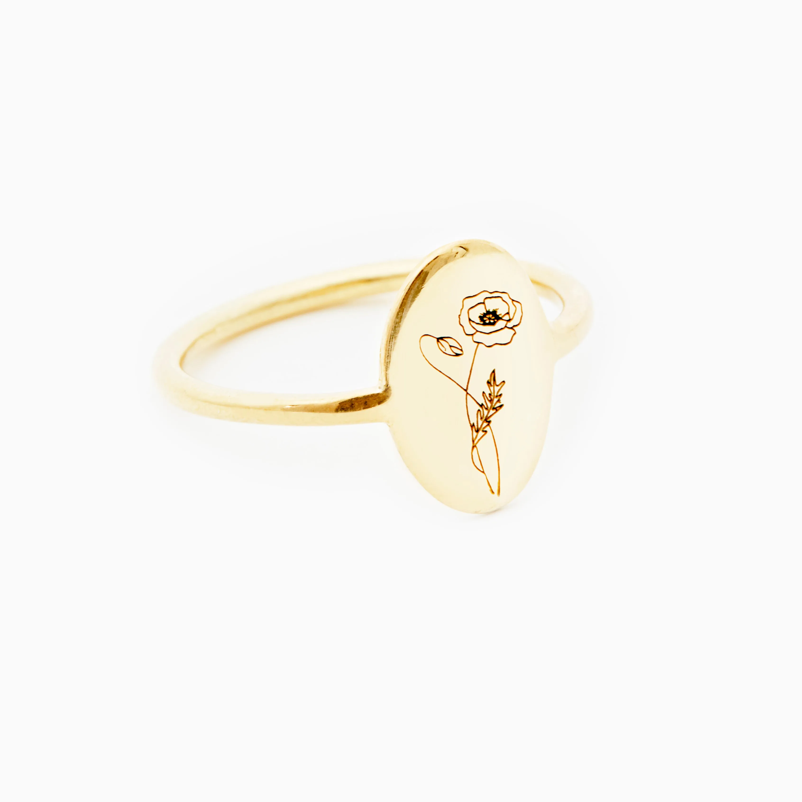 Poppy Ring - August Flower