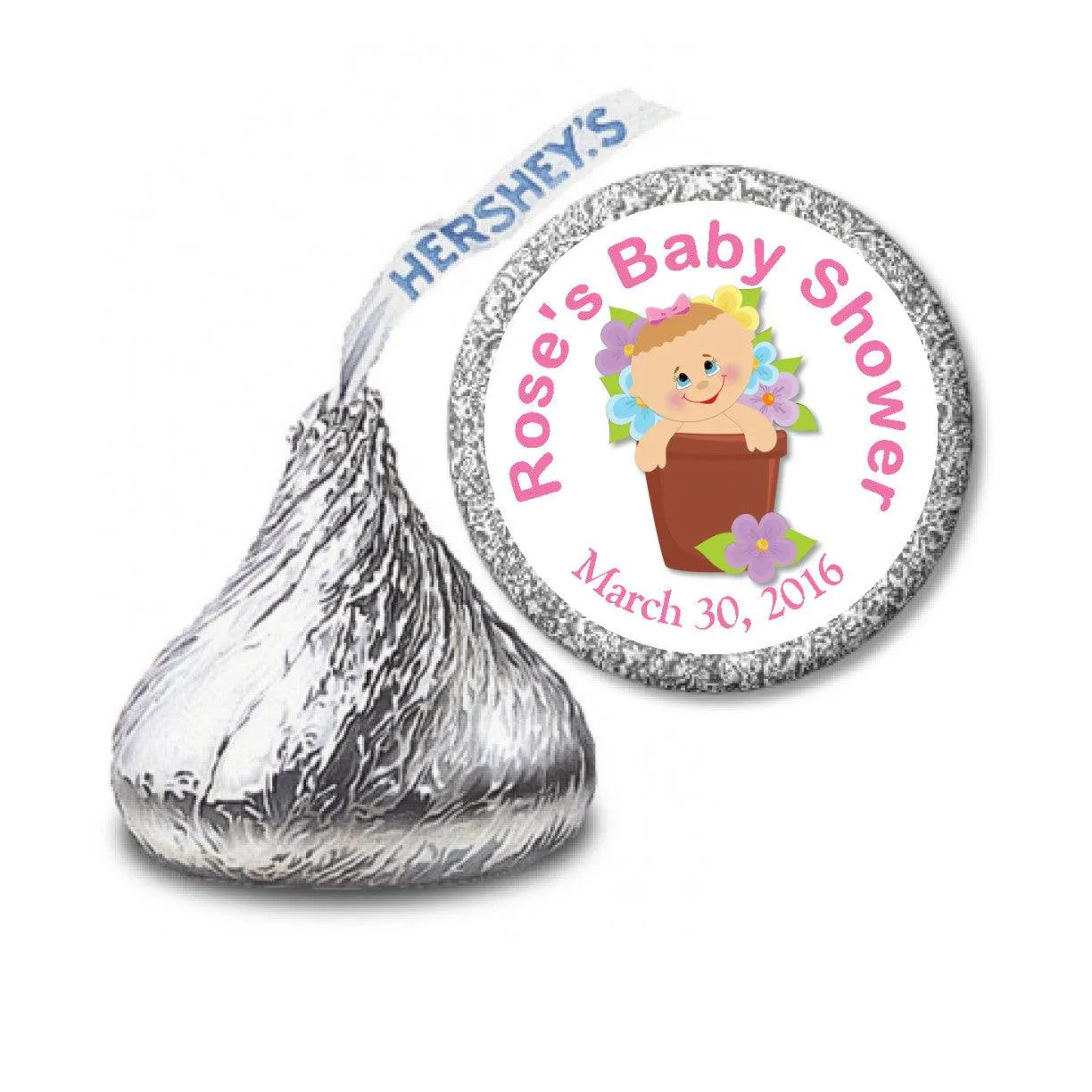 Pots of Luck Girl Sticker - Hershey Kisses Baby Shower (HKS31)