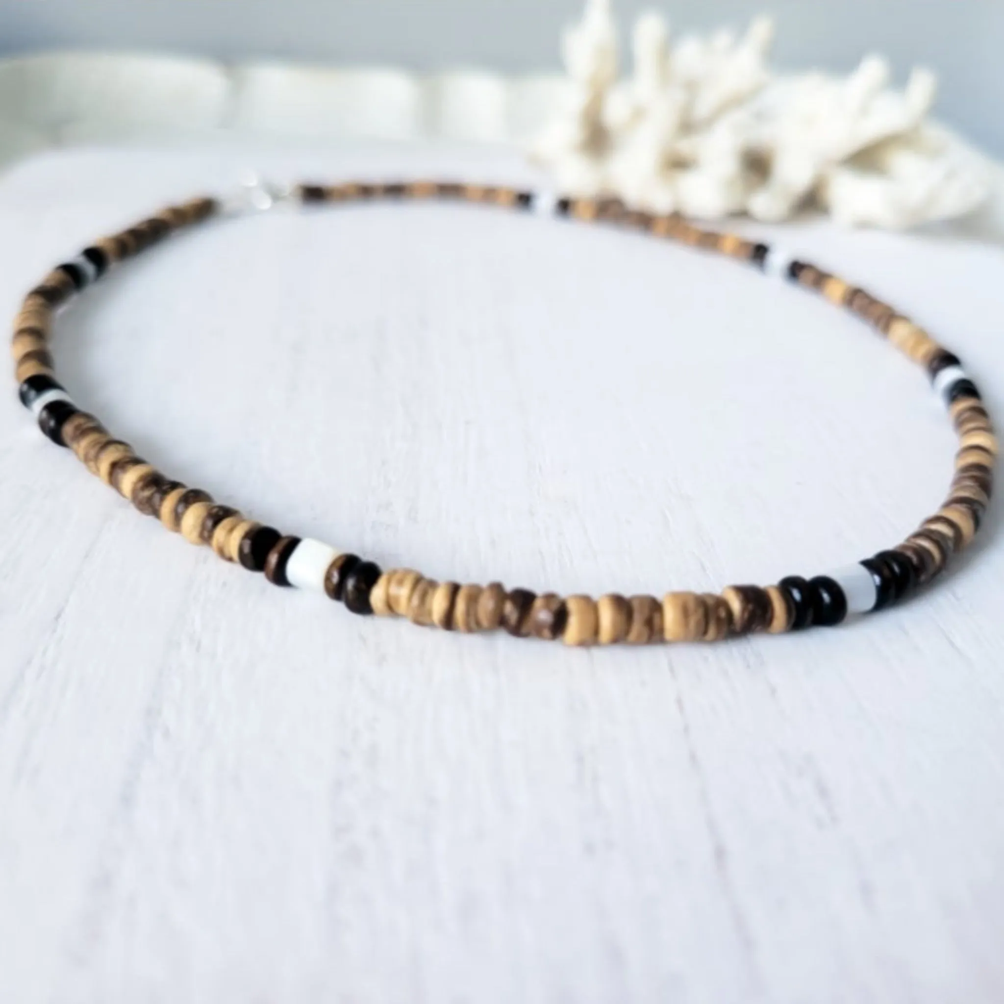 "Lil Grom" Multi Color Heishi Shell Surfer Necklaces - Multiple Colors Available
