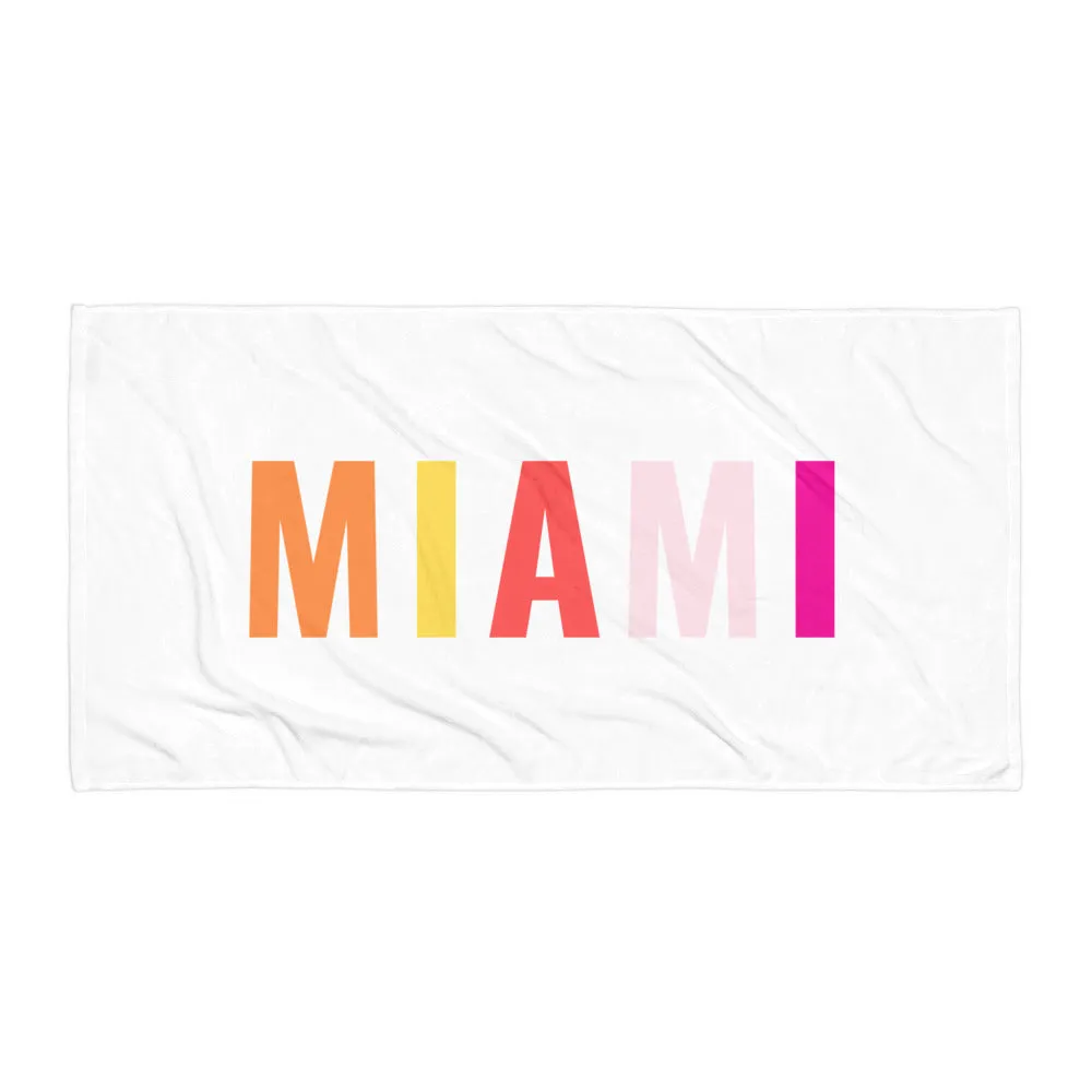 "Miami- YELLOW" Beach Towel