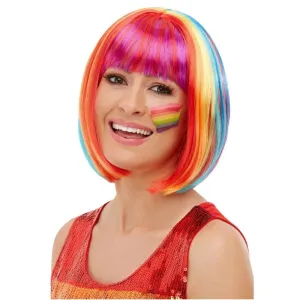 Rainbow Bob Wig-Multi-Coloured