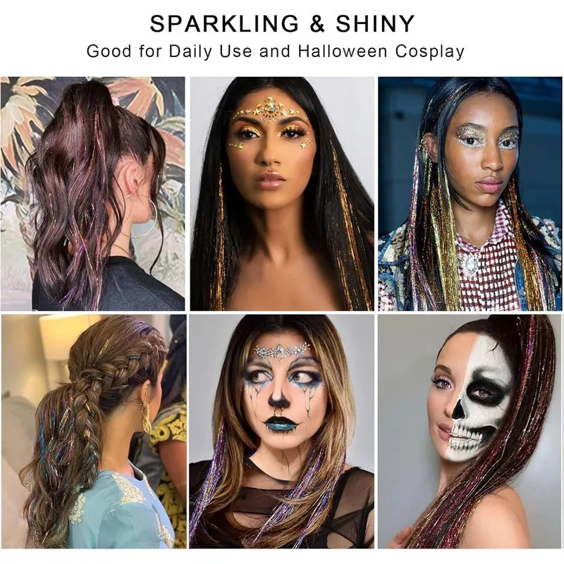 Rainbow Hair Extensions Kit with 12 Colors