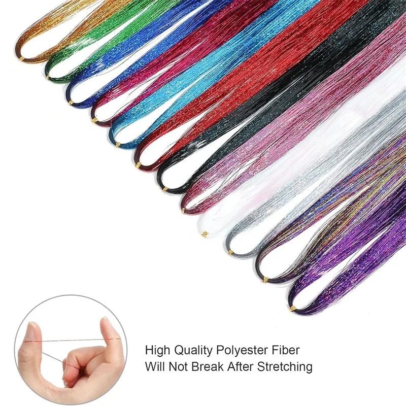 Rainbow Hair Extensions Kit with 12 Colors