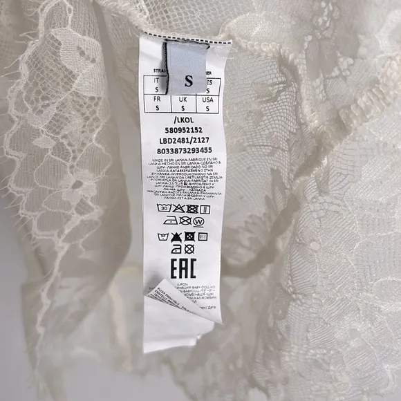 RARE Intimissimi White Ephemeral Jewel Studded Babydoll Lace Slip Dress S