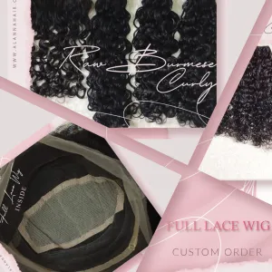 Raw Burmese Curly Full Lace Wig