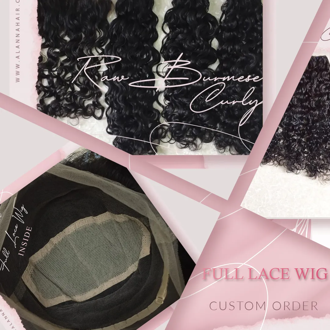 Raw Burmese Curly Full Lace Wig