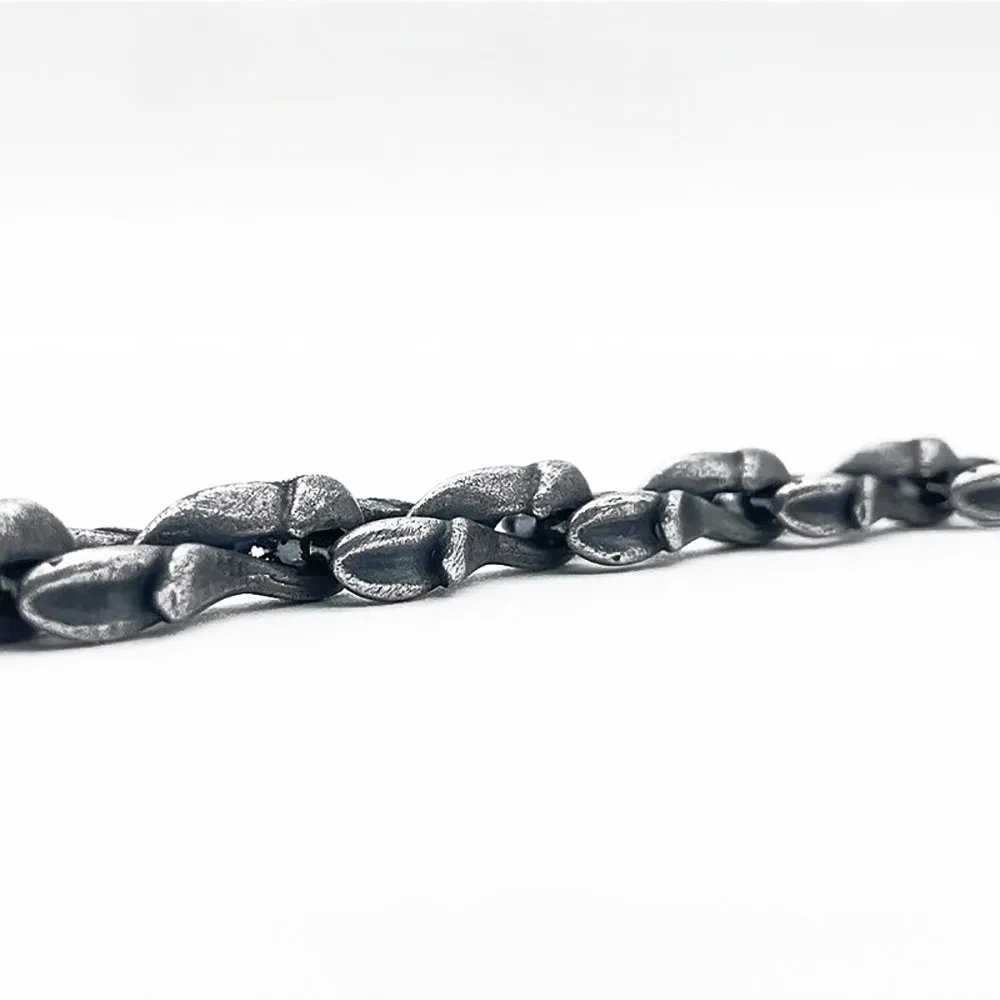 Real Solid 925 Sterling Silver Bracelet Dark Dragon's Bones Hip Hop Punk Jewelry 6.3"-8.7"