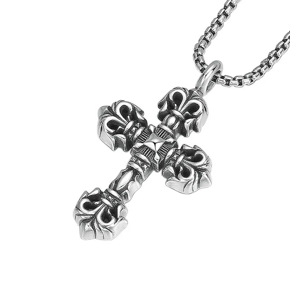 Real Solid 925 Sterling Silver Pendants Cross Flame Arrow Fashion Jewelry
