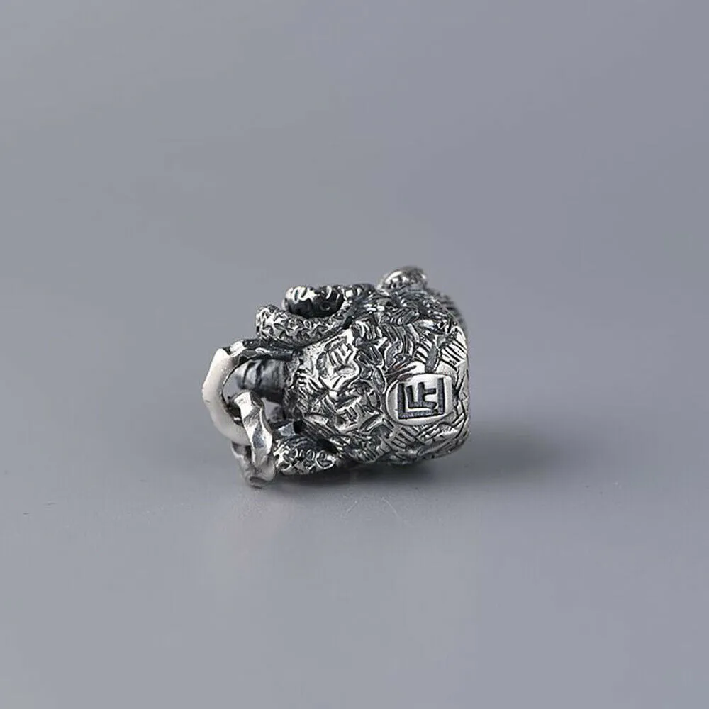 Real Solid 925 Sterling Silver Pendants PiXiu Mythical Animal Wealth Amulet Men Fashion Jewelry