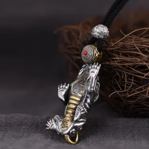 Real Solid 925 Sterling Silver Pendants PiXiu Mythical Animal Wealth Men Fashion Jewelry