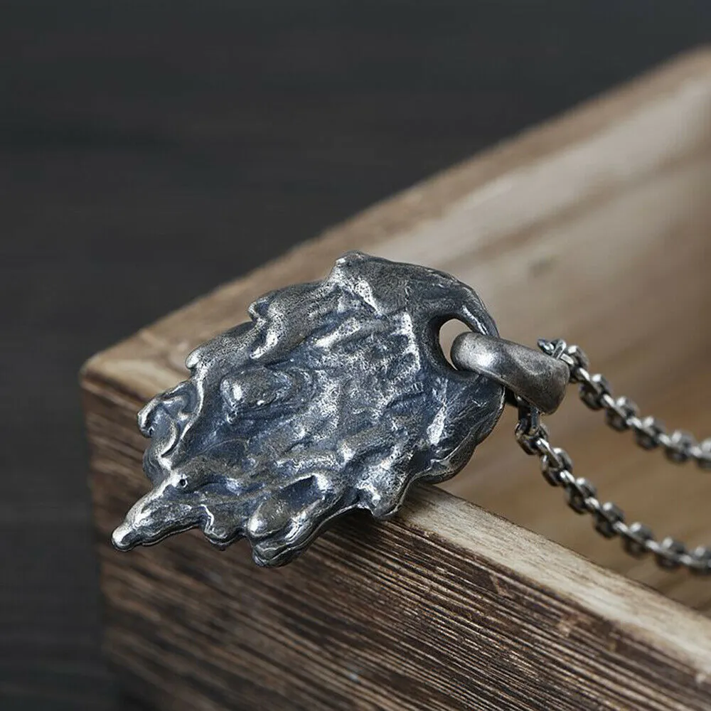 Real Solid 925 Sterling Silver Pendants Skull Men Hiphop Jewelry