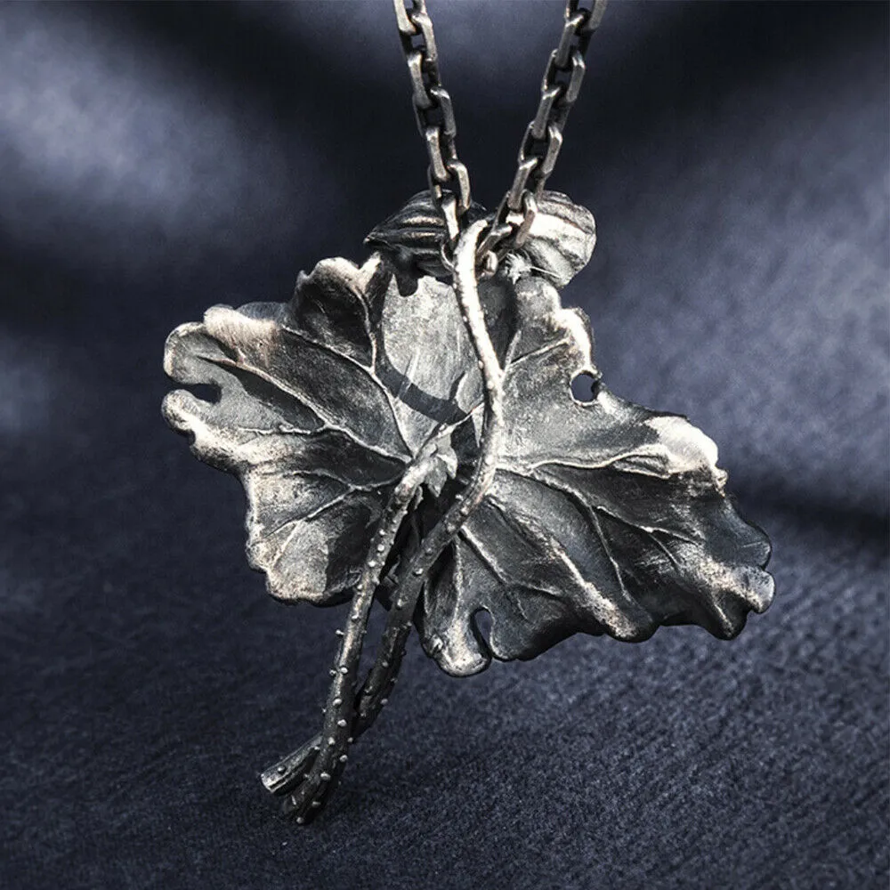 Real Solid 999 Sterling Silver Pendants Jewelry Flower Plant Lotus Leaf Frogs Animal