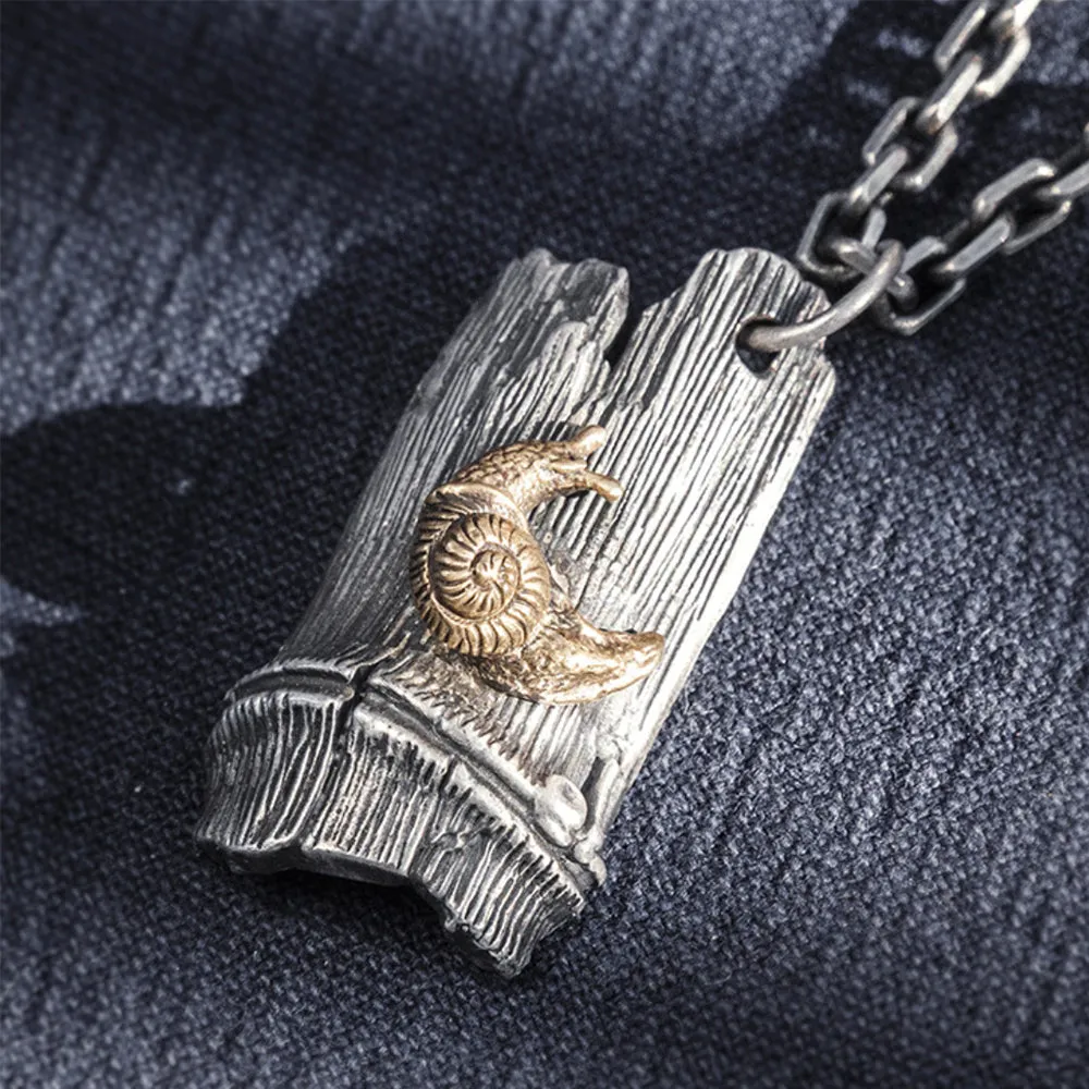 Real Solid 999 Sterling Silver Pendants Snails Animal Tree Stump Plant Jewelry