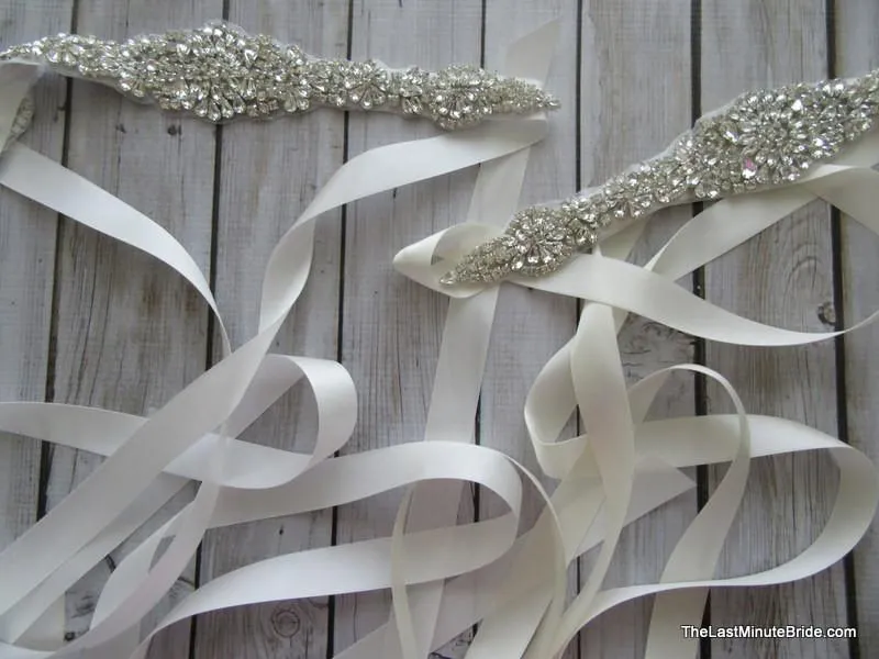 Rhinestone Beaded Belt Style: Paris 13.5" long (more colors)