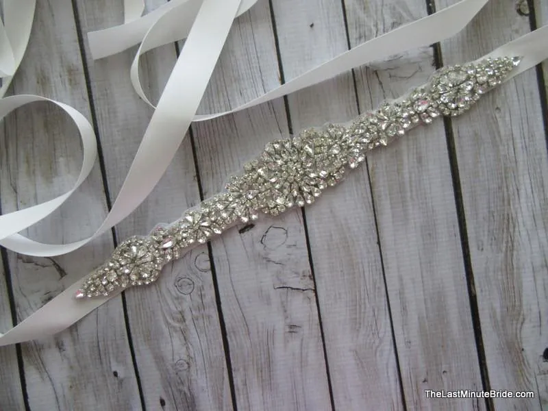 Rhinestone Beaded Belt Style: Paris 13.5" long (more colors)