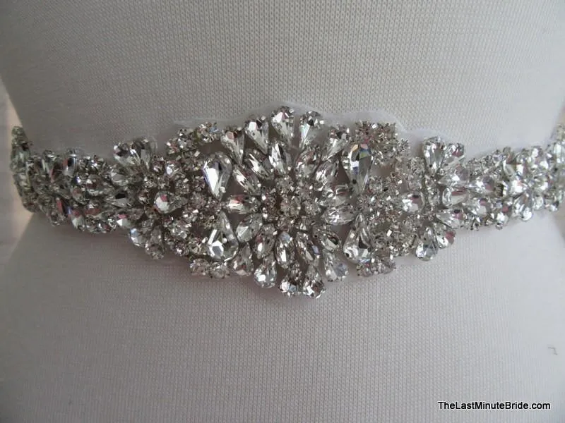 Rhinestone Beaded Belt Style: Paris 13.5" long (more colors)