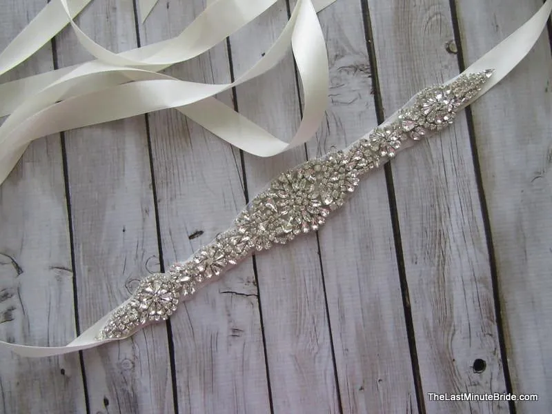 Rhinestone Beaded Belt Style: Paris 13.5" long (more colors)