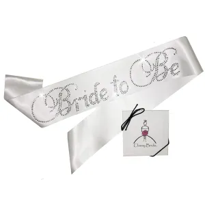 Rhinestone Bride to Be Sash