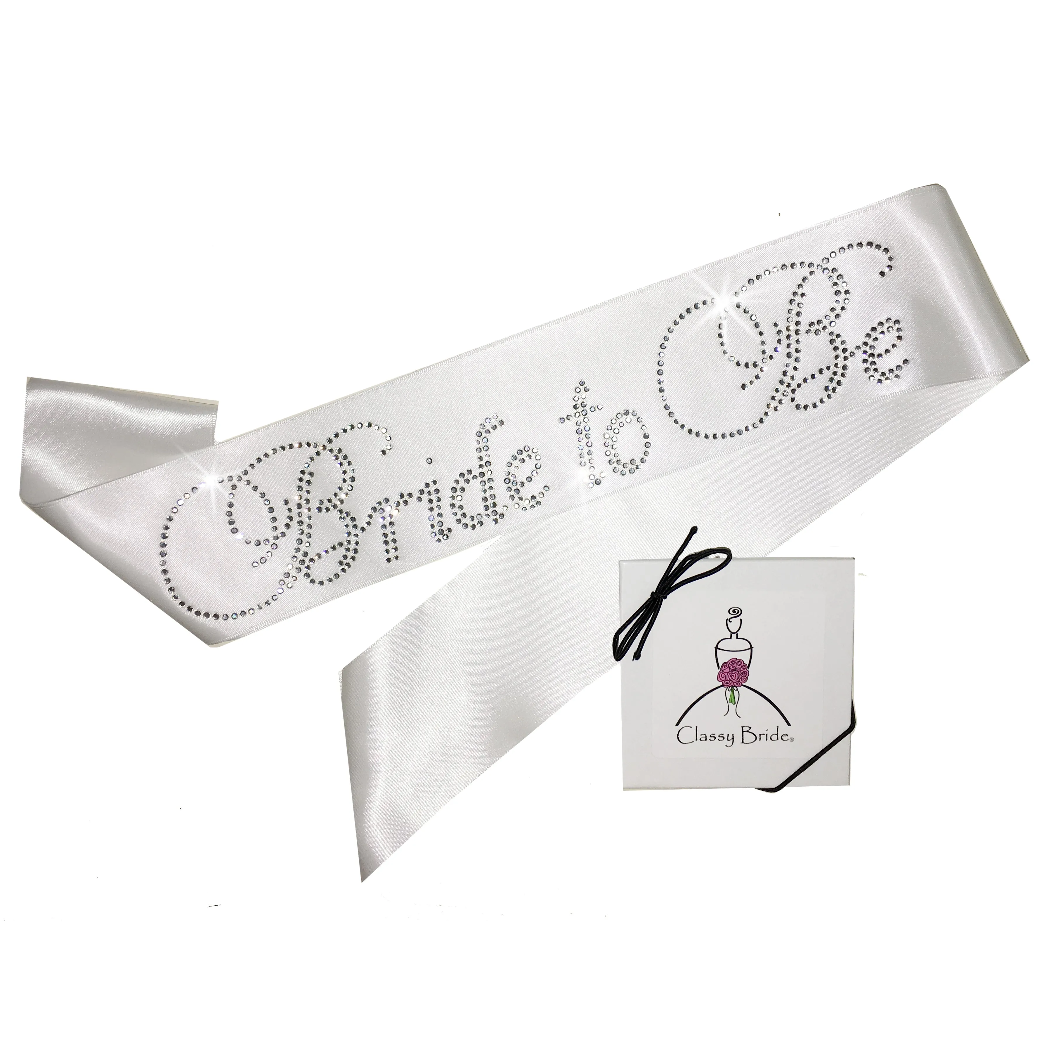 Rhinestone Bride to Be Sash