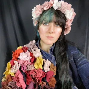 Roses/Lotus/Violet/Iris - Upcycled denim flower crown