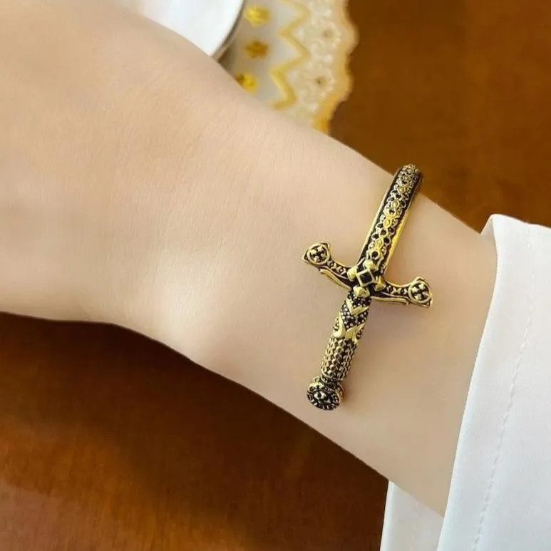 Royal Cross Sword Punk Bangle