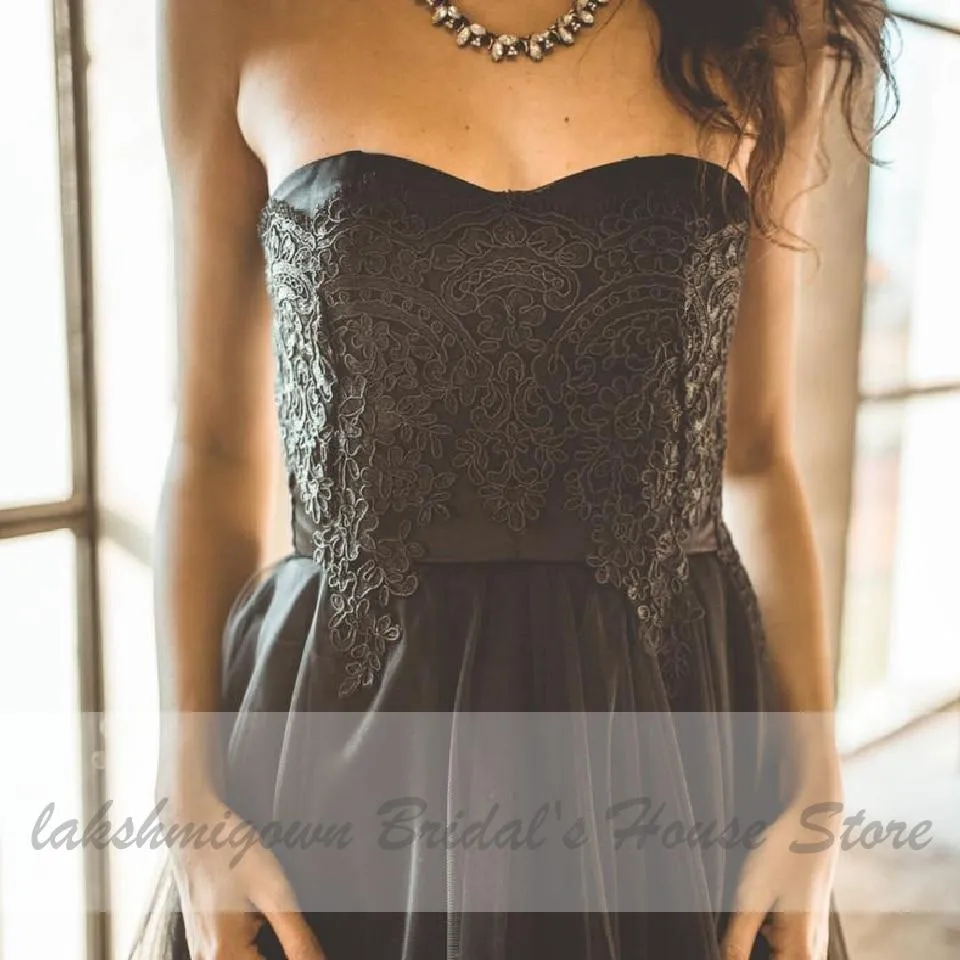 Roycebridal Gothic Black Wedding Dress Women New Sexy