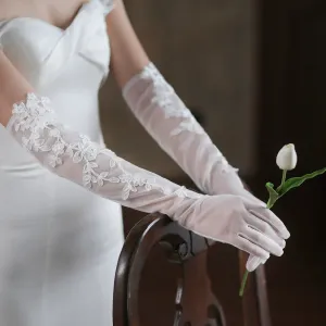 Roycebridal Long Lace Bridal Gloves