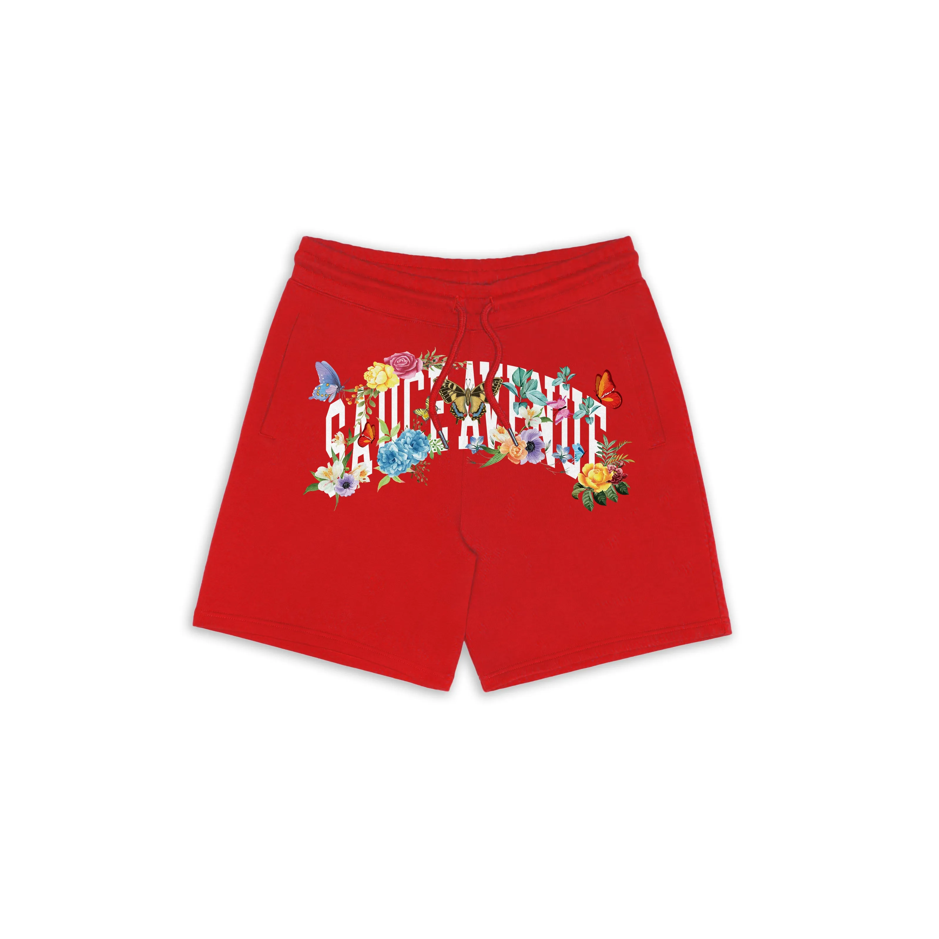 SA Curve Flowers & Butterflies (B) | Red Shorts
