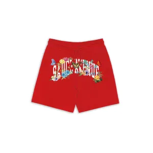 SA Curve Flowers & Butterflies (B) | Red Shorts