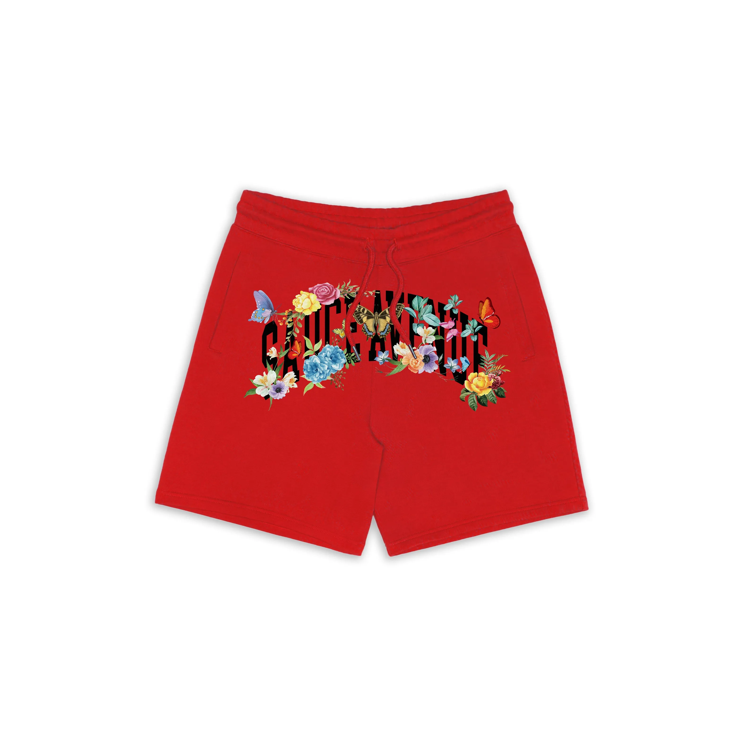 SA Curve Flowers & Butterflies (B) | Red Shorts