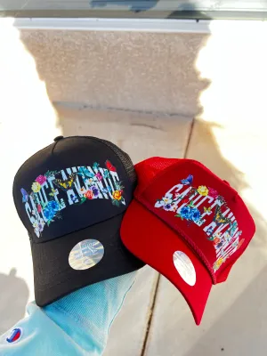 SA Flowers & Butterflies | Black Trucker Hat