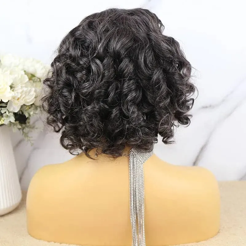 Salt & Pepper 13x6 Lace Front Bob Wig Loose Deep