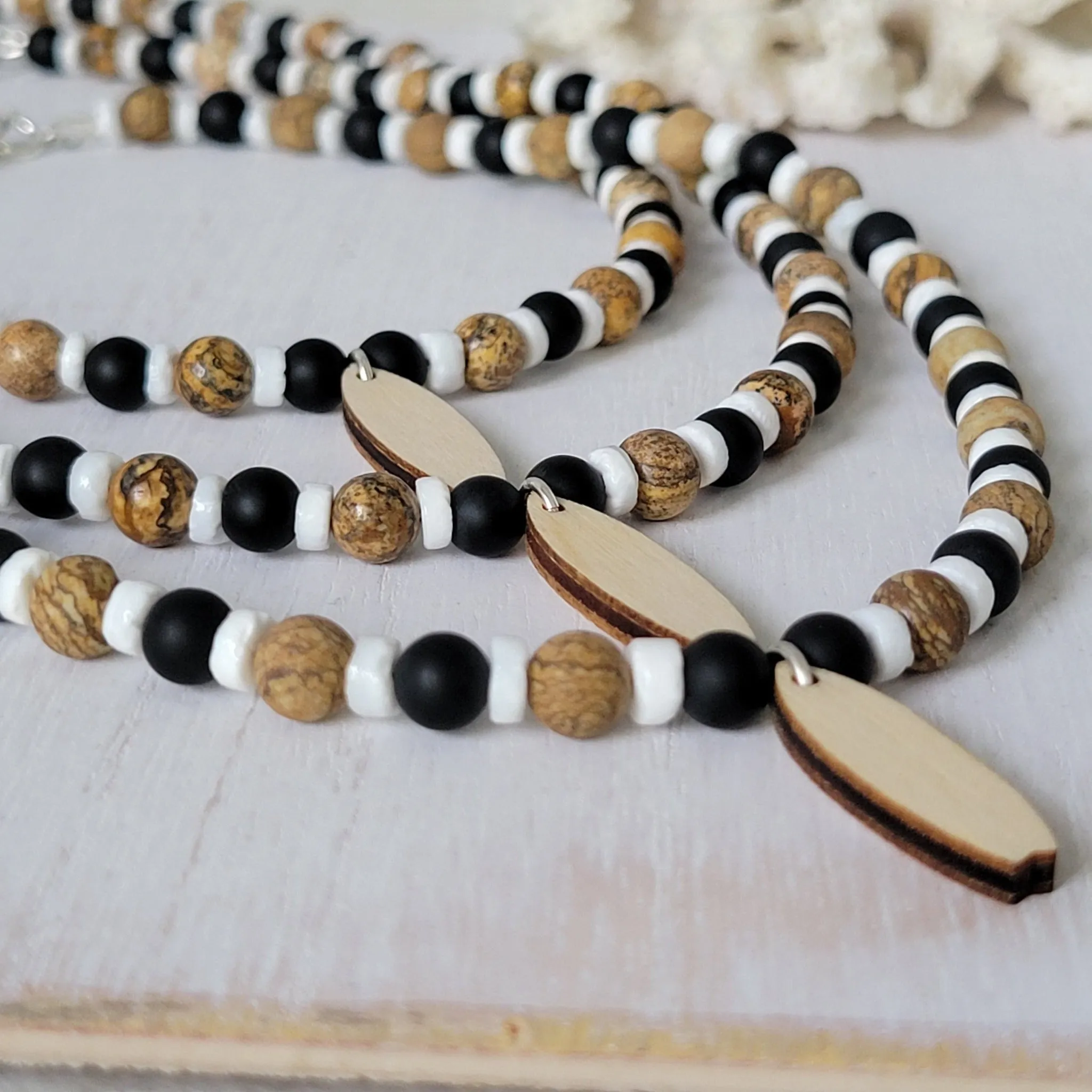 Salty Kids Surfboard Necklace and Bracelet - Set Or Each