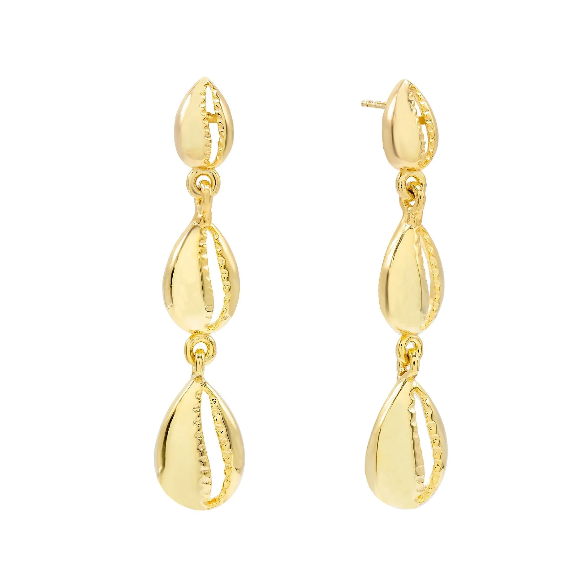 Shell Drop Stud Earring