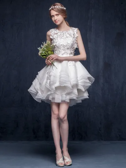 Short / Mini Garden Wedding Dress